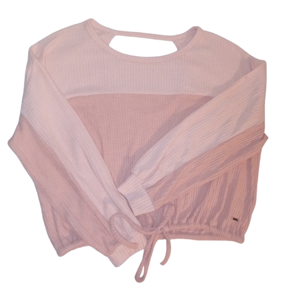 Hollister Large Pink Waffle Knit Sweater